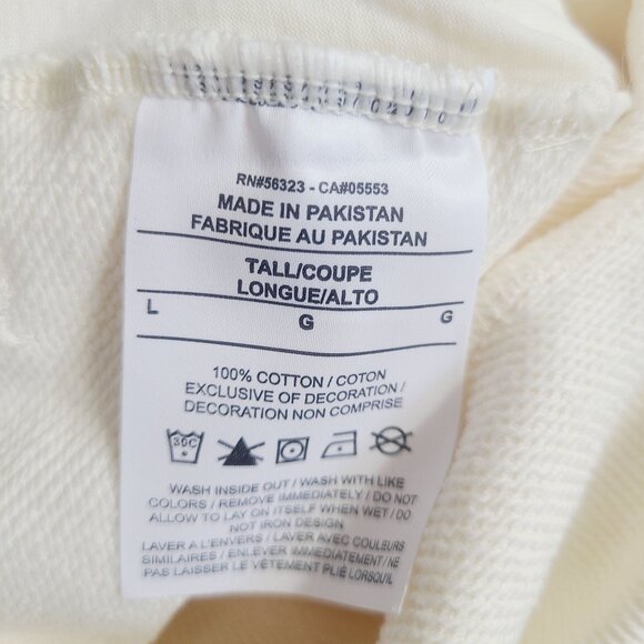 Nike Swoosh Fleece Pants DX0564-113 Size L-Tall Ivory - Picture 4 of 6